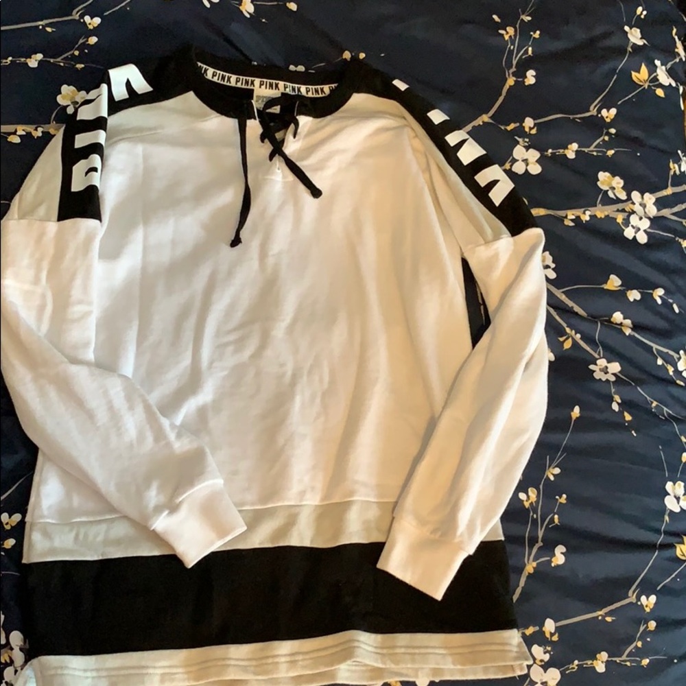 Pink Hockey style tunic sweatshirt